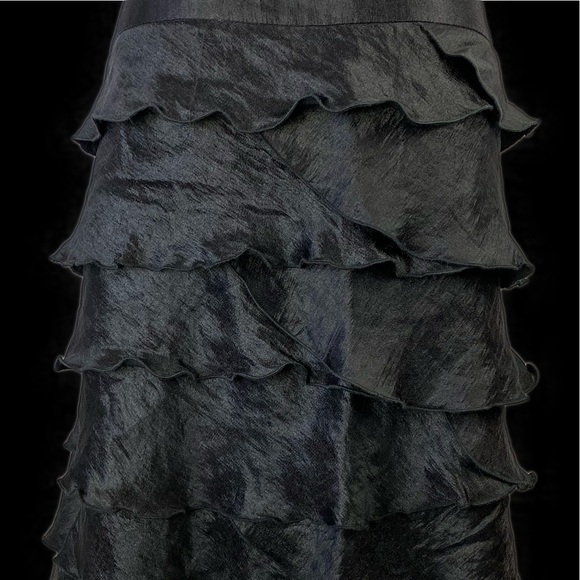 CHAPTER ONE Black Formal Tiered Pencil Skirt - Picture 4 of 6